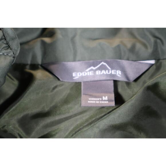 Eddie Bauer Jacket Womens Medium Green Quilted Full Zip Lightweight Outdoor Coat - Picture 3 of 5